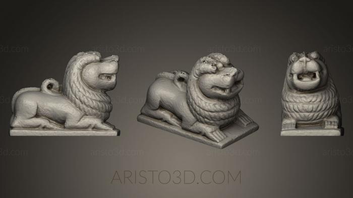 Figurines lions tigers sphinxes (STKL_0181) 3D model for CNC machine
